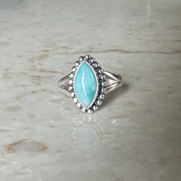 NWOT Sundance Thundershower Ring Larimar Sterling Silver